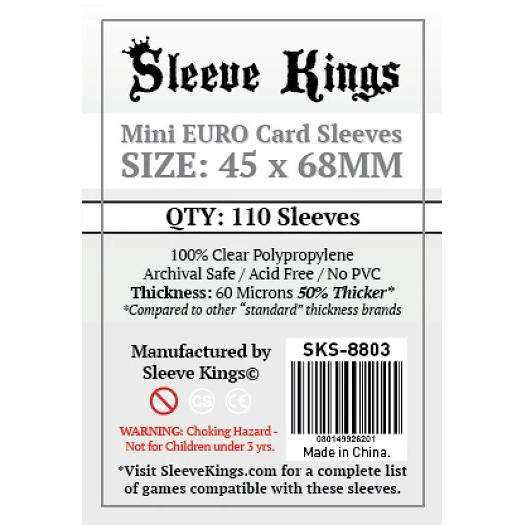 SK Mini Euro Sleeves (45 x 68mm) 110ct