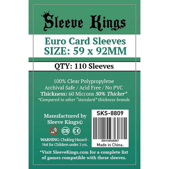 SK Euro Sleeves (59 x 92mm) 110ct